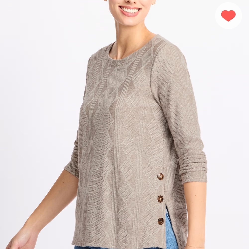 NWT Miranda Long Sleeve Brushed Hacci Tunic Knit Top From Stitch Fix